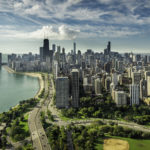 Chicago Skyline aerial view